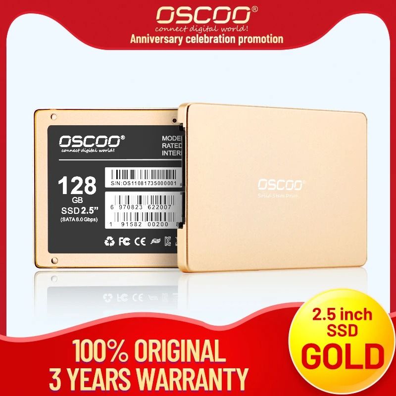 OSCOO SSD 2.5'' SATA3 MLC – Disque interne haute endurance pour PC portable et de bureau (128GB à 512GB)