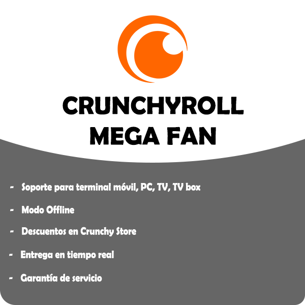 Crunchyroll Mega Fan - Cuenta Compartida
