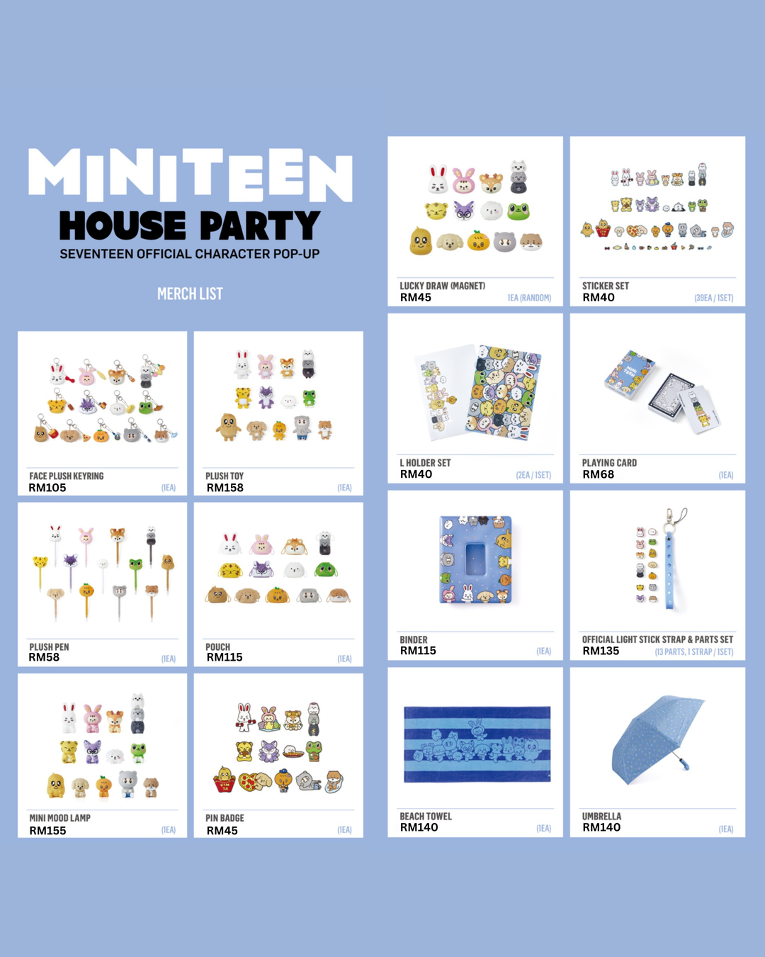 SEVENTEEN Official Character MINITEEN HOUSE PARTY