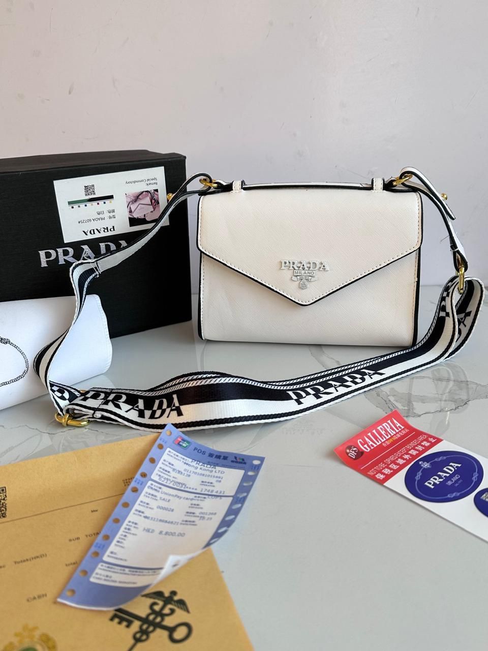 Prada white Messenger Bag