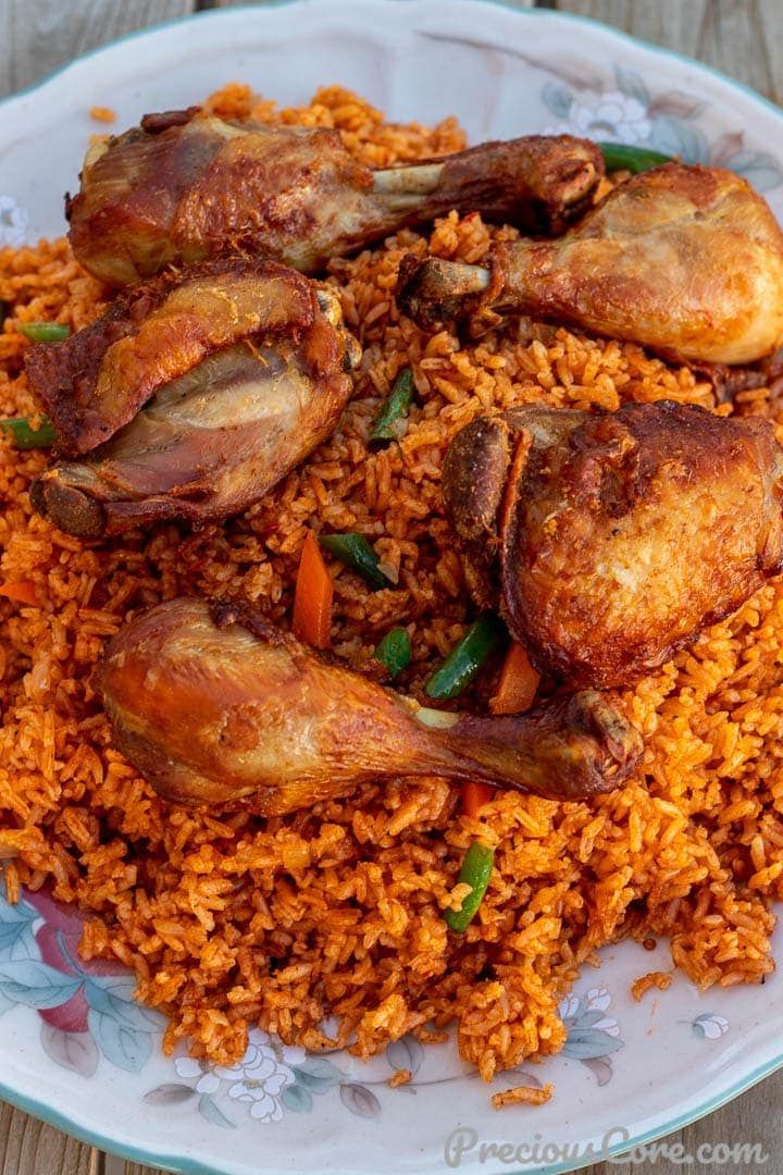 Jollof rice with chicken 