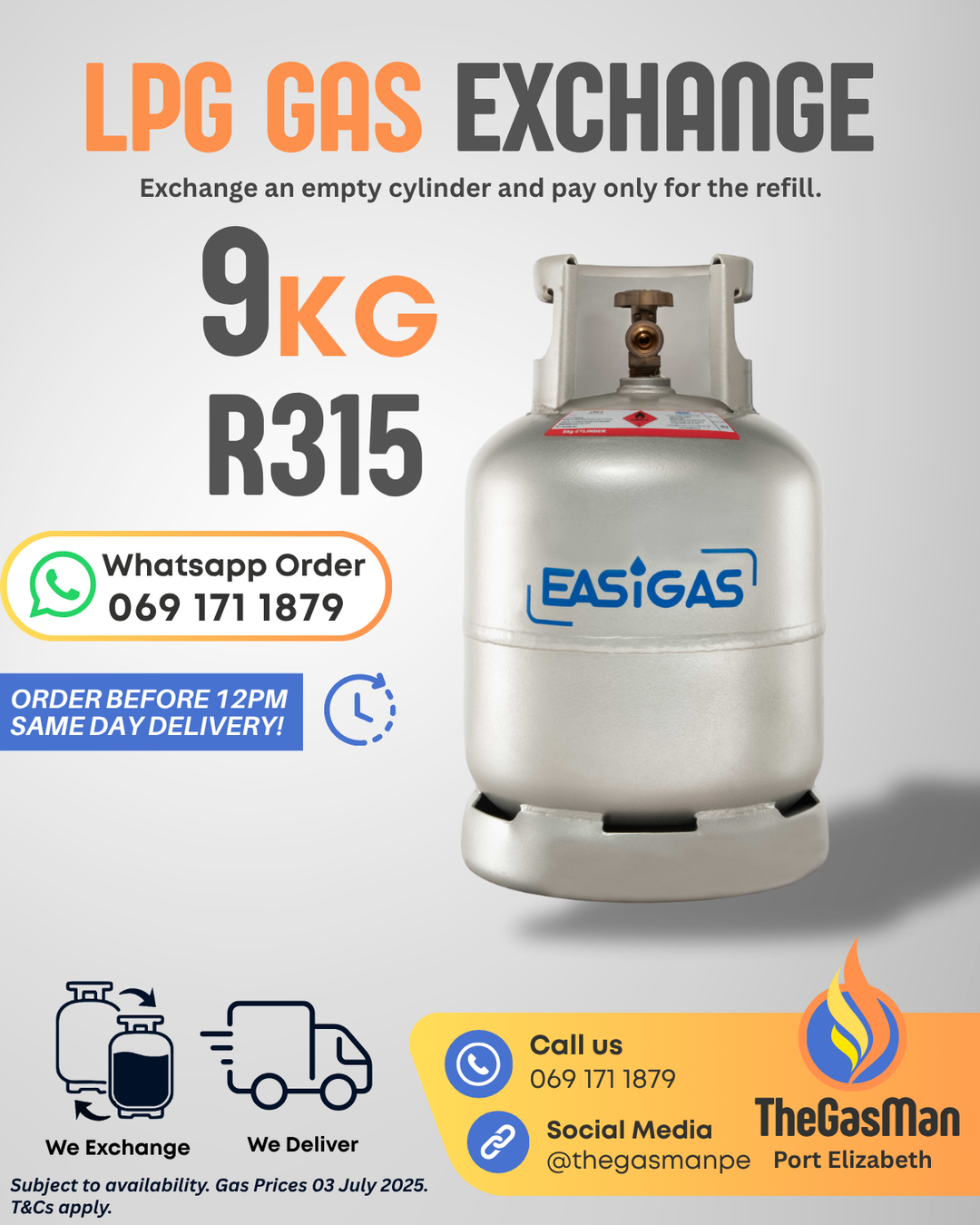 9 Kg LP Gas Exchange