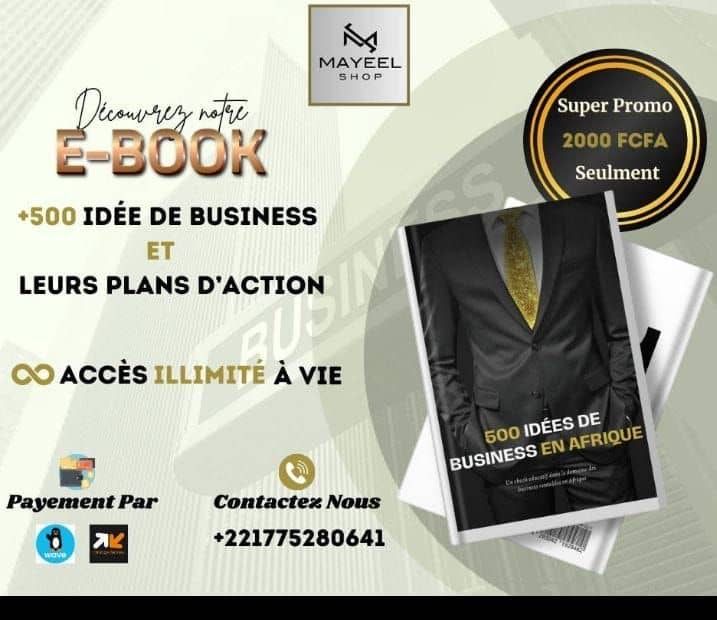 E-BOOK : 500 Idées Business Afrique + Plans d’Action