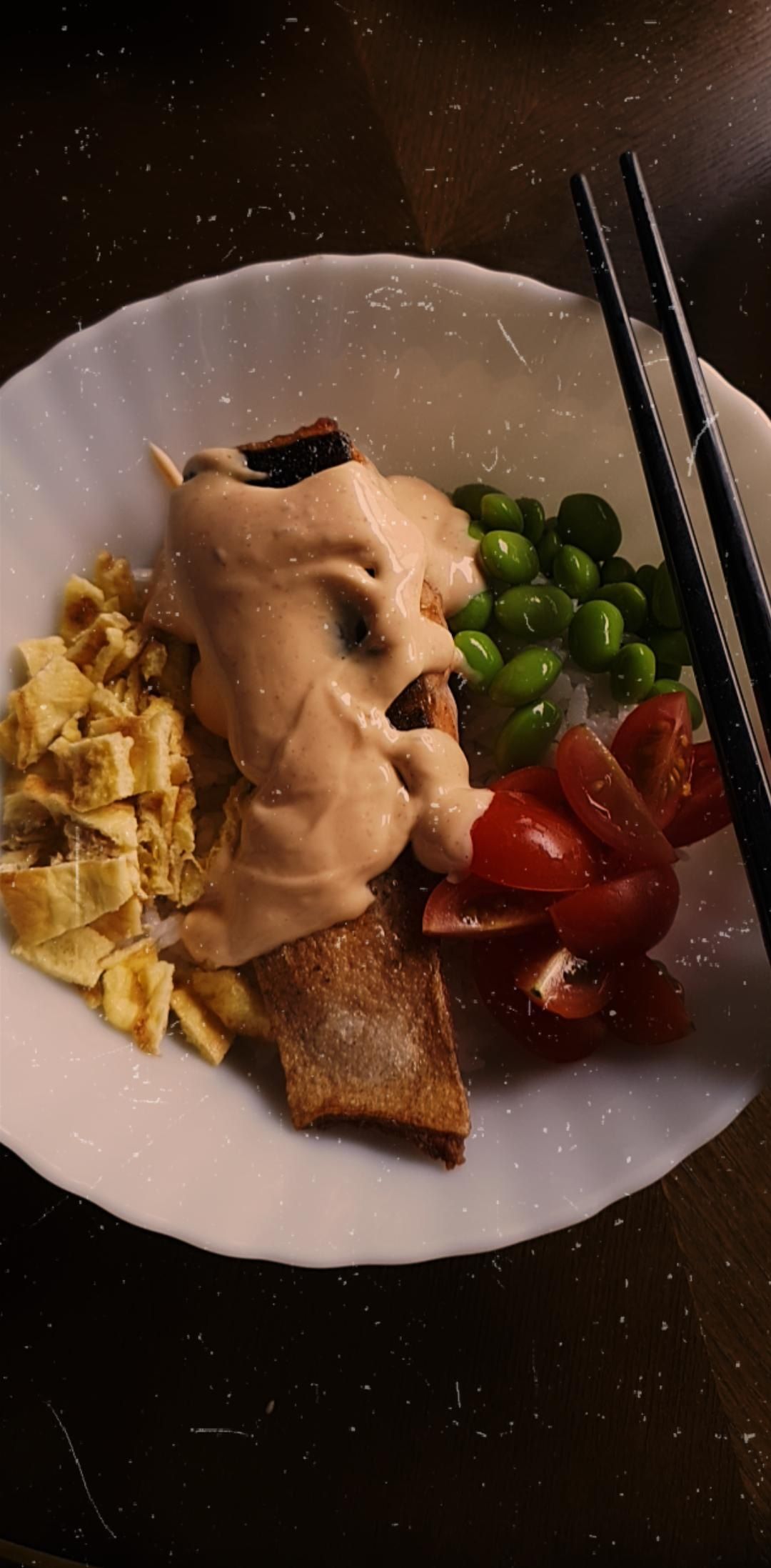 Salmon Mentaiko Donburi (Rice Bowl)