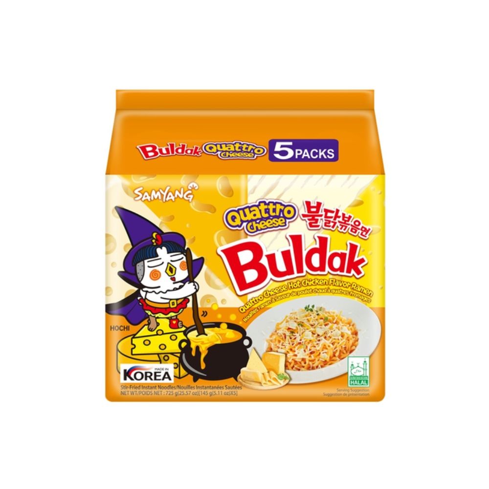 SAMYANG BULDAK QUATRO CHEESE RAMEN 5*145G