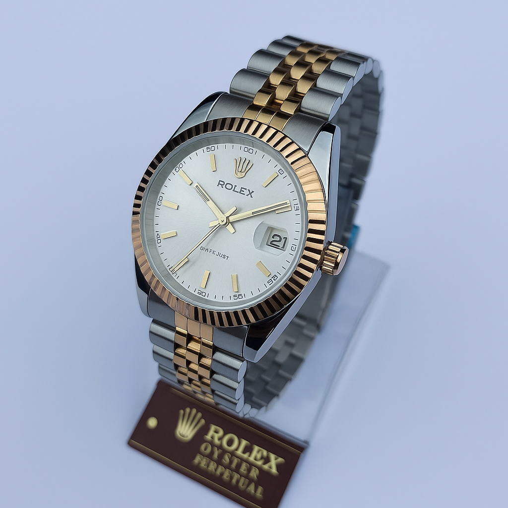 Luxury Two-Tone Rolex Date just Style Watch for Men – Stainless Steel & Gold