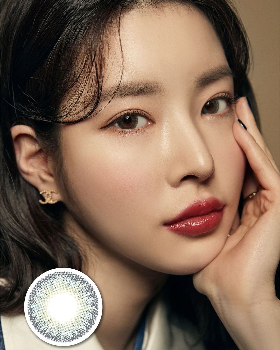 -2.50 LEYER Korea Graded Contact Lenses Chloe Sapphire Blue