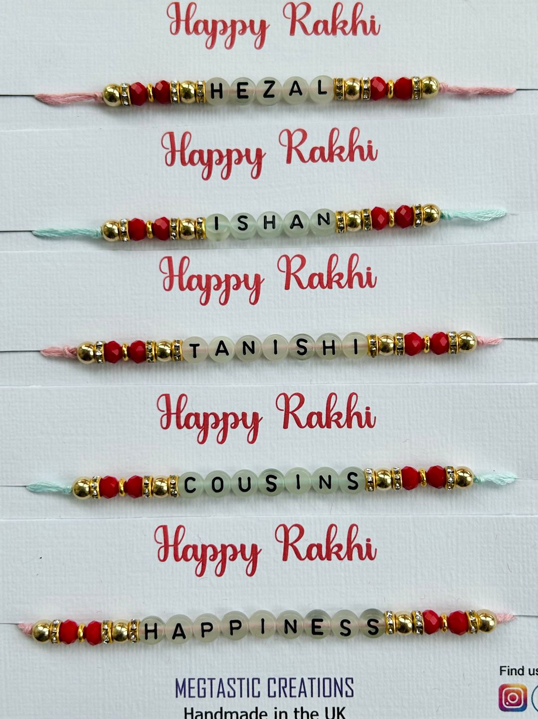 Personalised rakhi, Name rakhi