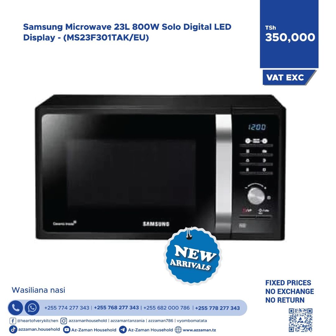 Samsung Microwave 23L 800w, Solo Digital LED Display 