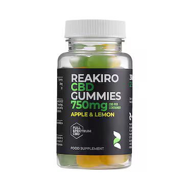 Reakiro CBD 25mg Apple & Lemon Flavour 30 Gummies
