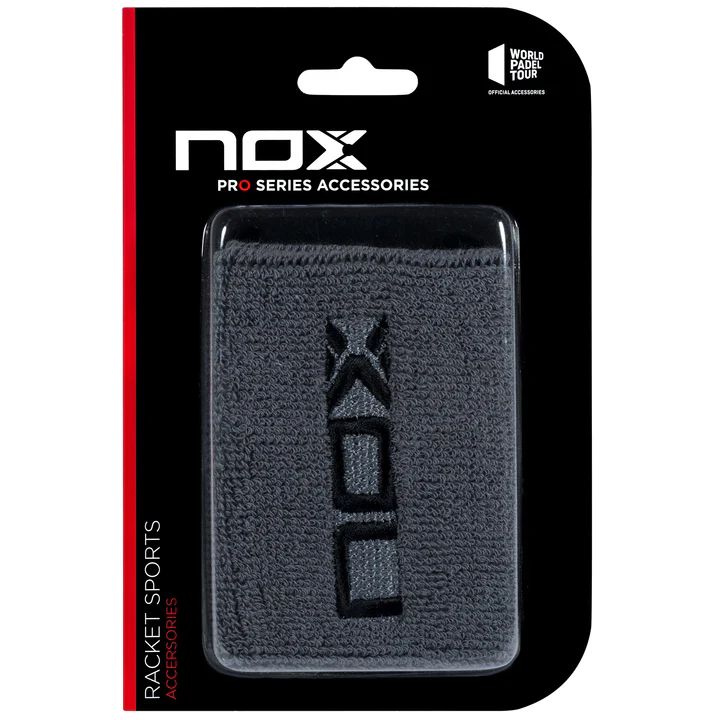 NOX Wristbands Grey (Black Logo)