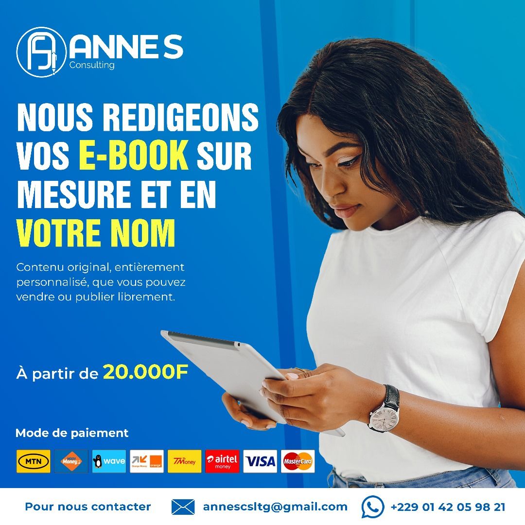 Rédaction de vos e-books
