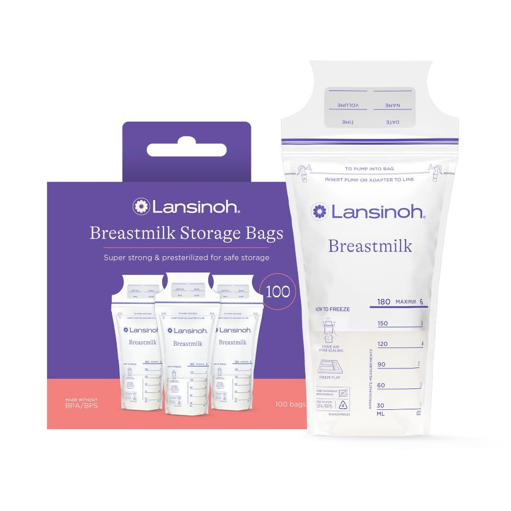 Lansinoh Breastmilk Storage Bags, 200 Count, 6 Ounce
