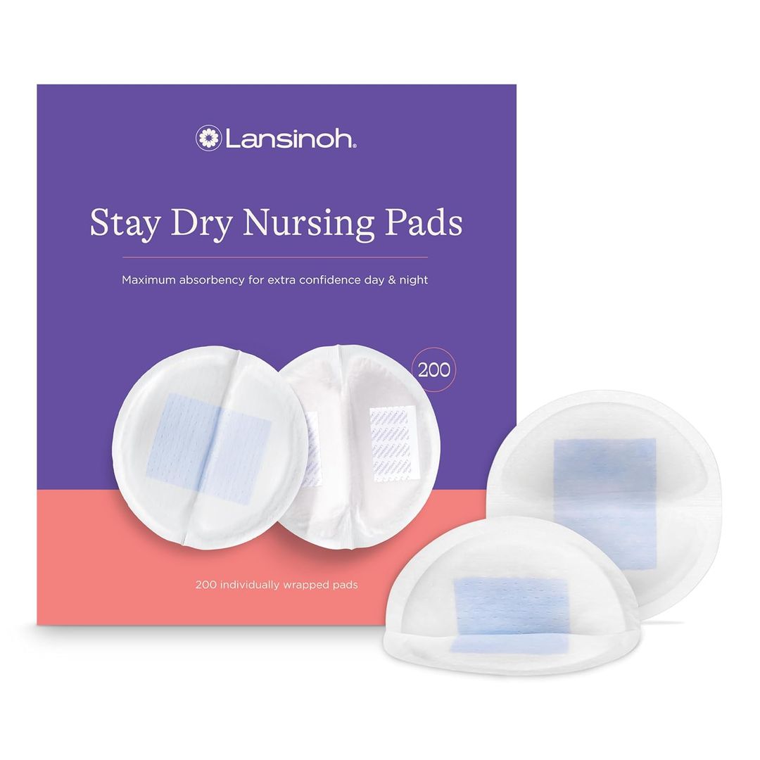 Lansinoh Stay Dry Disposable Nursing Pads, 200 Count