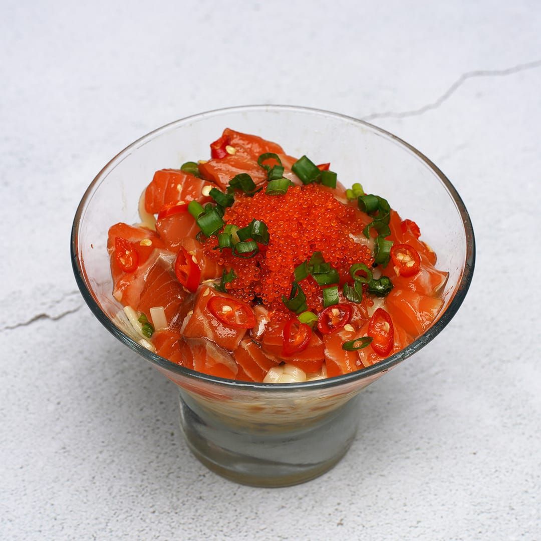 Cold Spicy Salmon Udon