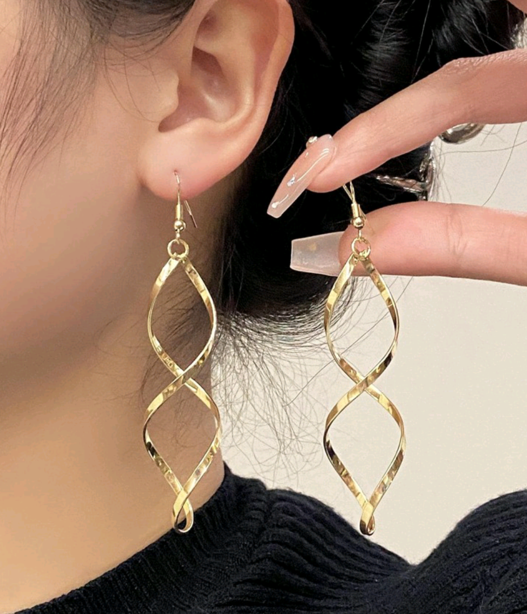 Spiral Drop Earrings.