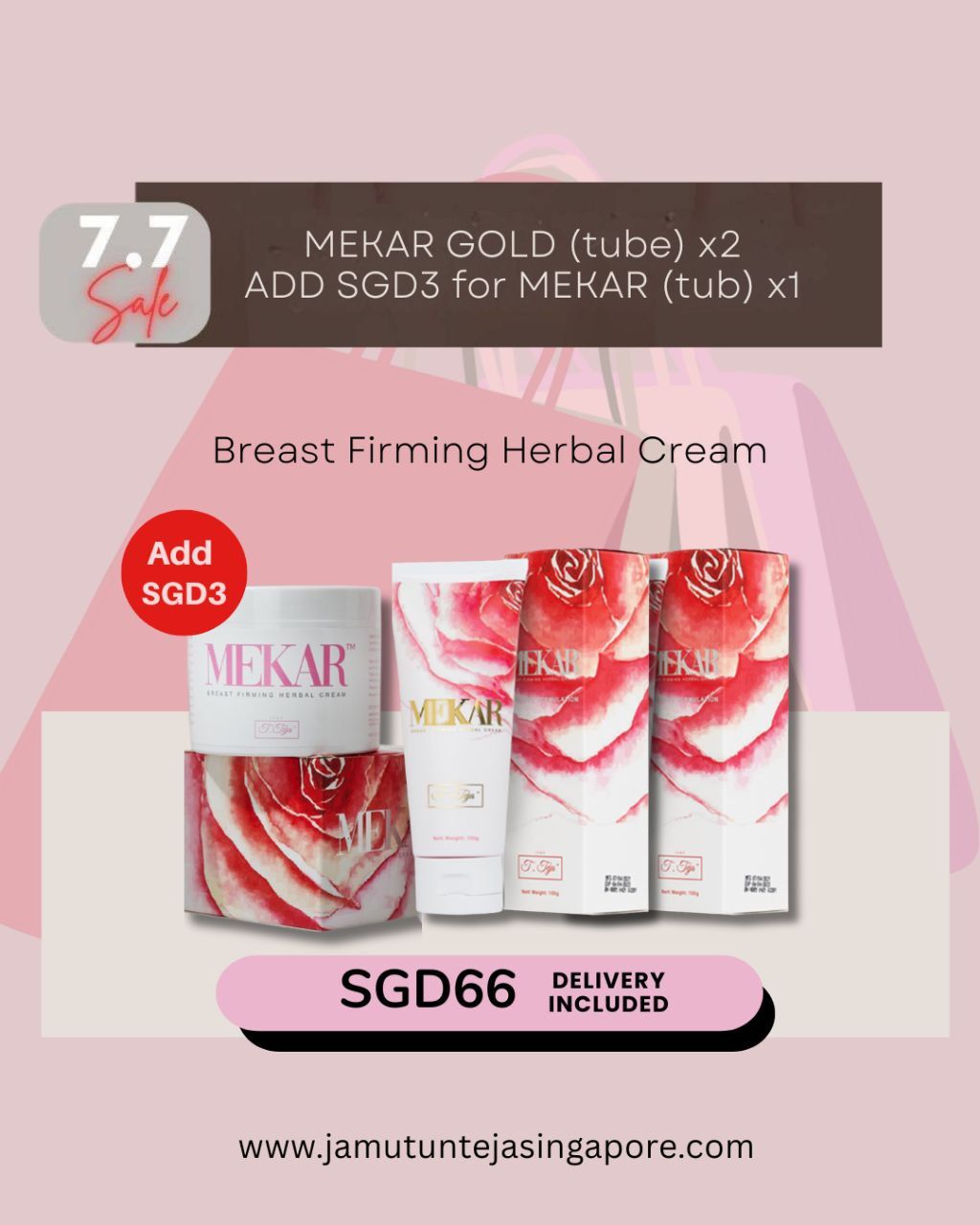 2 Mekar Gold. Add SGD3 Mekar Tub