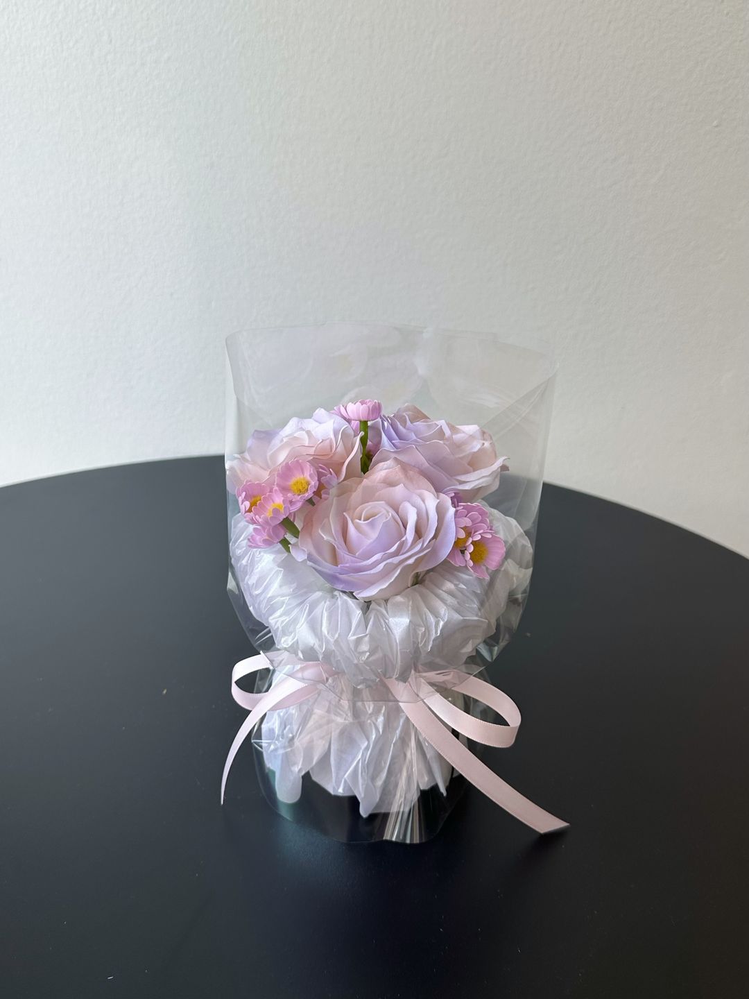 3 Stalk Soap Rose Daisy Round Bouquet  