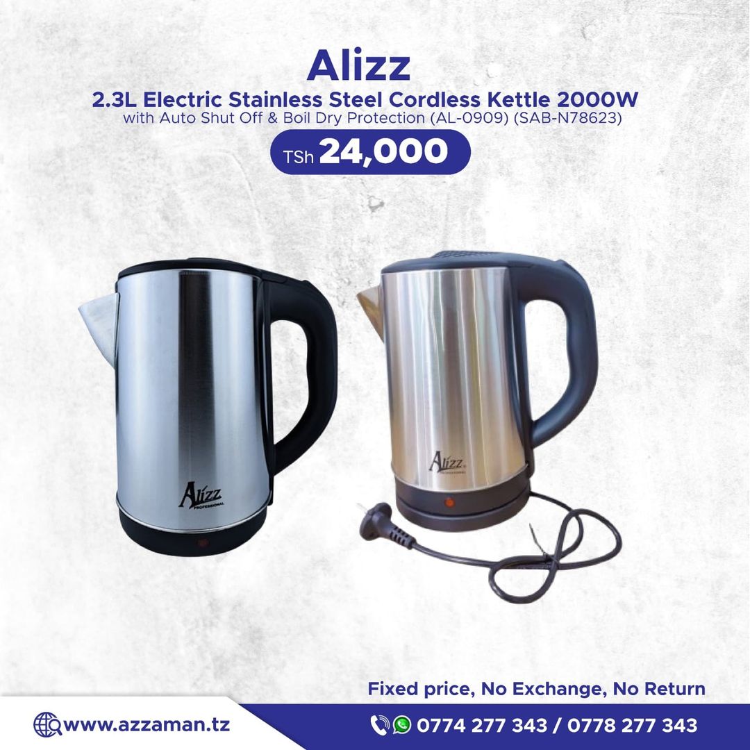 Alizz 2.3L Electric Stainless Steel Cordless Kettle 2000w