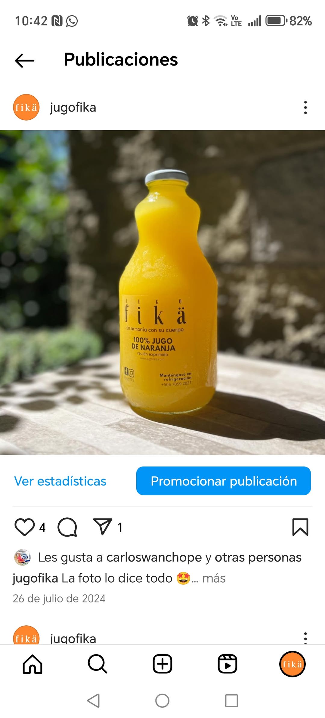 REFILLS JUGO NARANJA 1 LITRO
