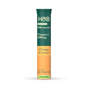 Holland & Barrett High Strength Effervescent Vit C & Zinc Orange Flavour 20 Tablets