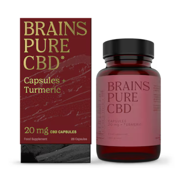 Brains Pure CBD + Turmeric 28 Capsules
