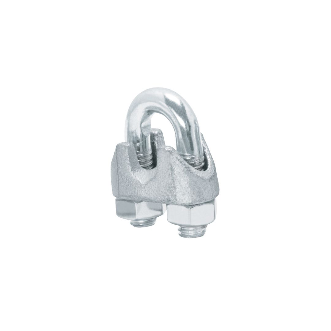 Blíster c/2 nudos (perros) de hierro p/cable de 1/4', FIERO