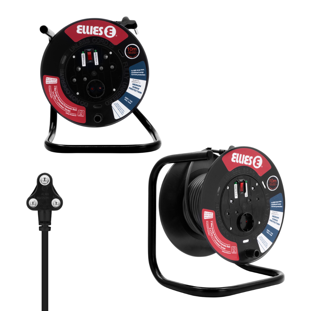 Ellies Heavy DUTY Medium Surge Protected EXTENTION REELS