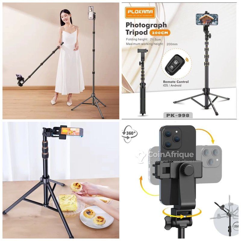 Trépied de luxe pour smarthpone plus commande
