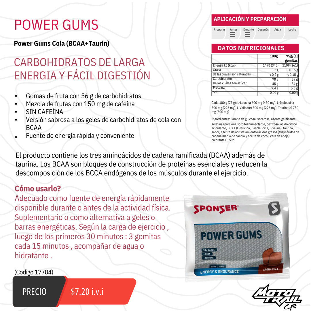 Power Gums Cola (BCAA+Taurin)