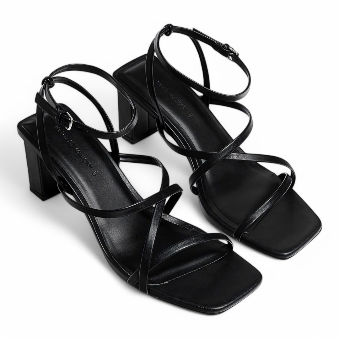Sandales Crossover Straps - Noir