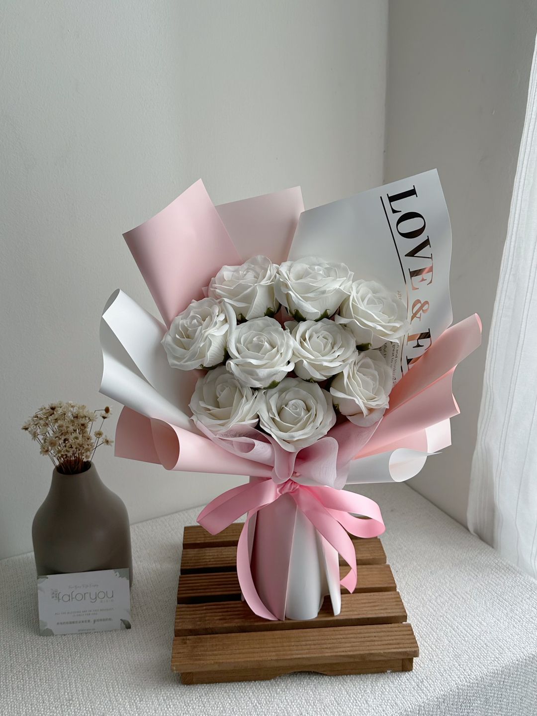 9 Stalk Soap Rose Bouquet  