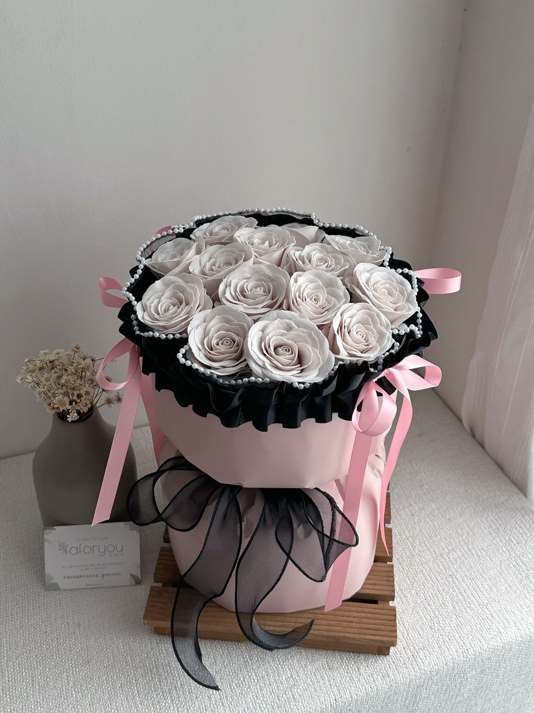 14 Stalk Awakening Soap Rose Round Bouquet  