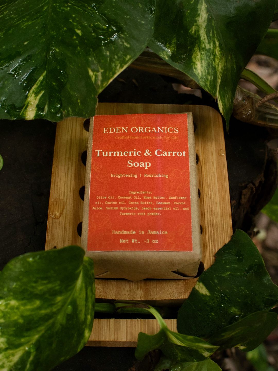 "Natural Glow": Turmeric and Carrot Soap Bar