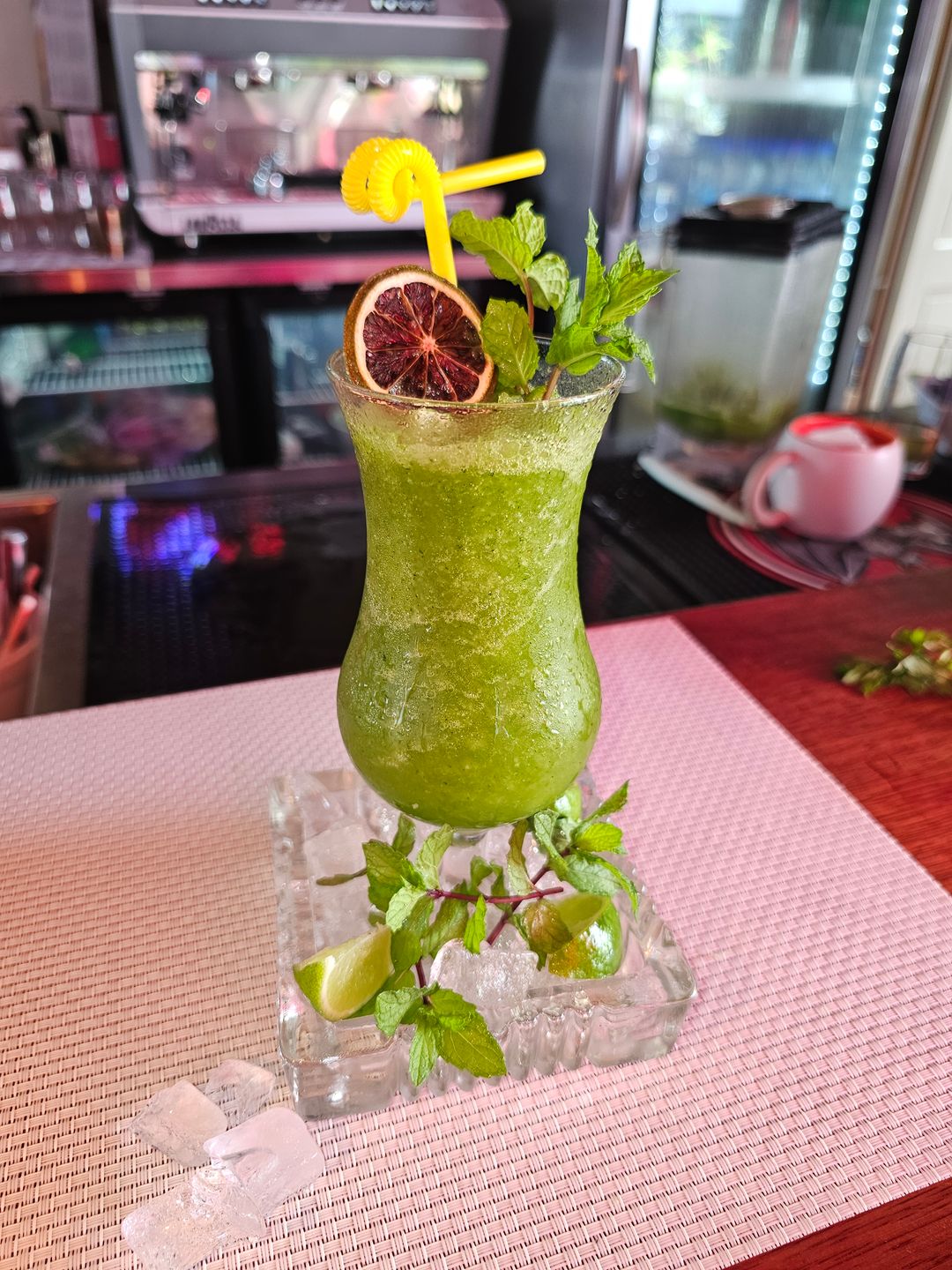 Healthy fresh mint smoothie.