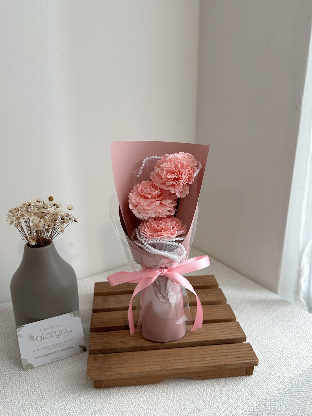 3 Stalk Soap Carnation Bouquet  