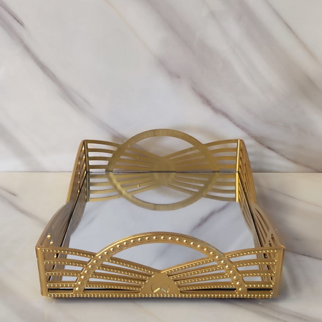 Plateau Miroir Doré - صحن مرآة ذهبية