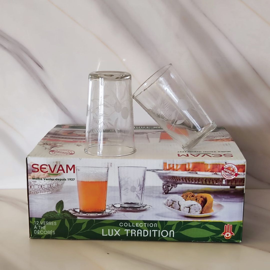 Verres à Thé SEVAM 12 pièces - كؤوس شاي SEVAM 12 قطعة