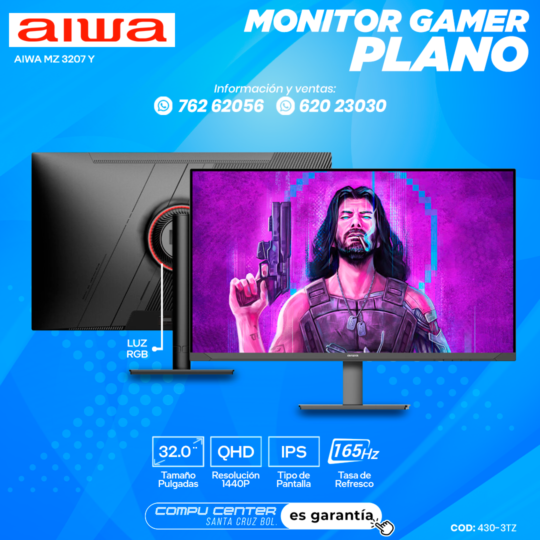 AIWA MZ3207 Y / 32.0¨ QHD / MONITOR CURVO / PANEL IPS / FRECUENCIA 165HZ
