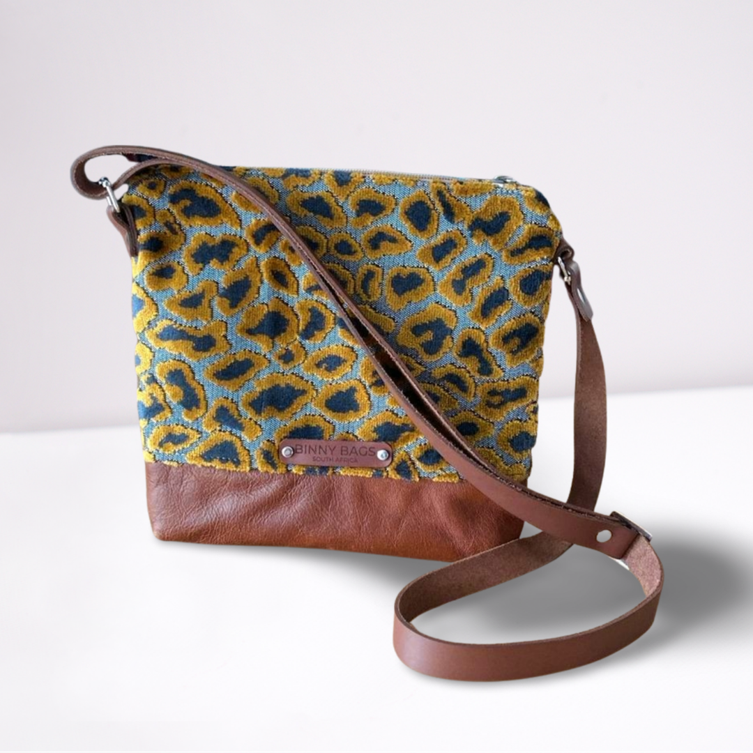 Binny Mini Sling – Mustard Animal Print