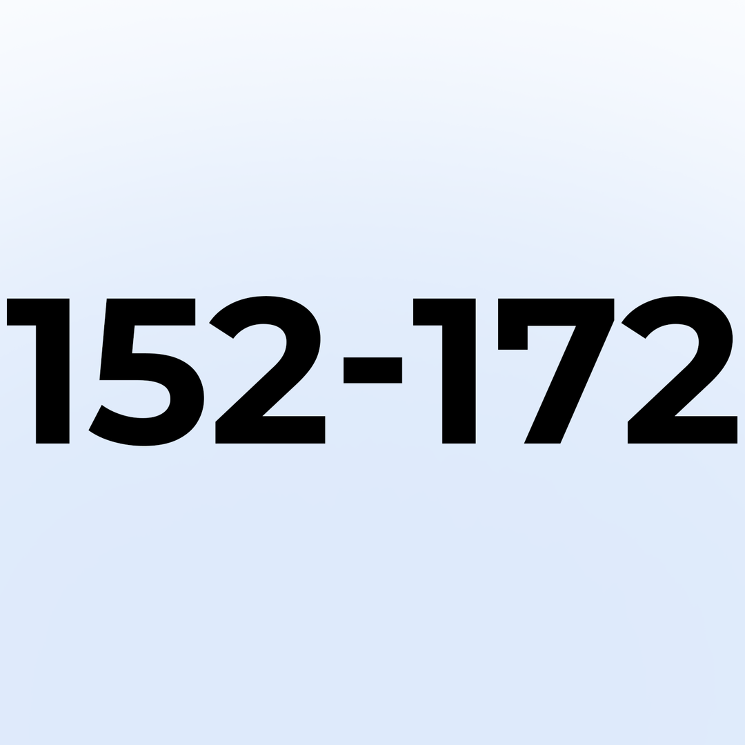 152 - 172 rad 