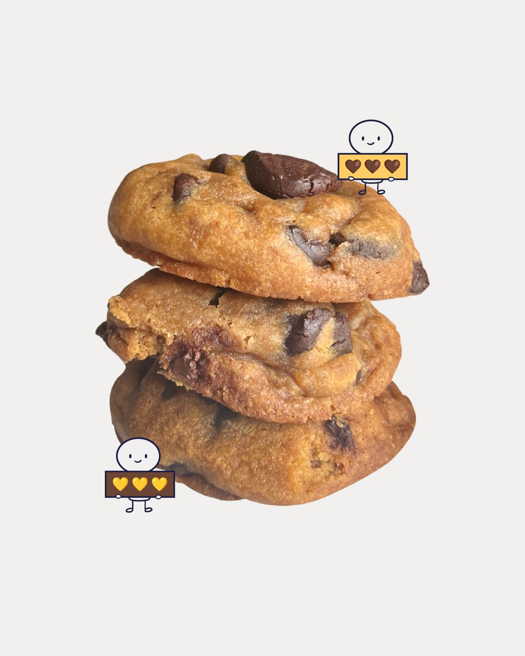 BIG COOKIES | Choco noir | 8 cm cookie | 3 pcs/box | 120