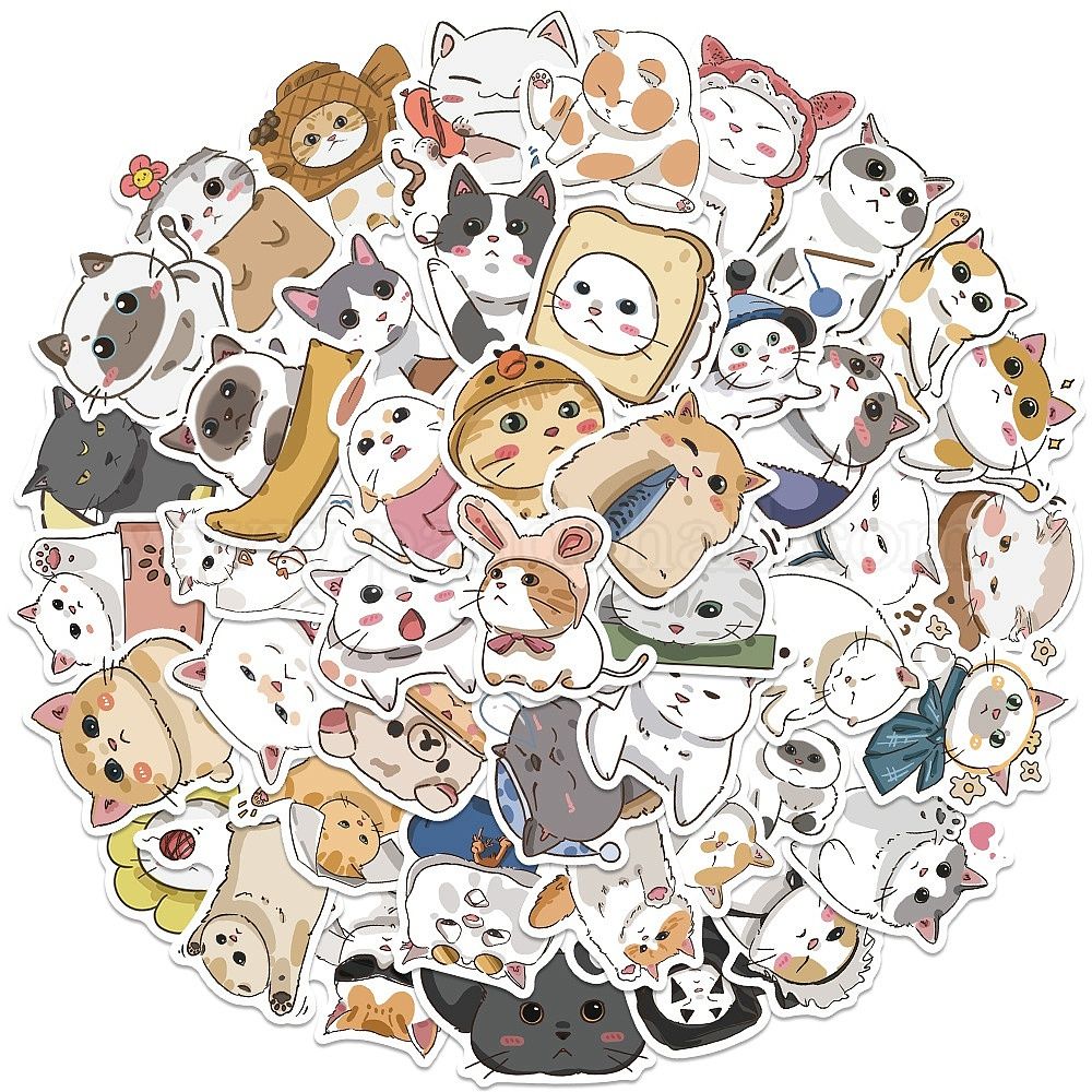 cute siamese cat sticker pack