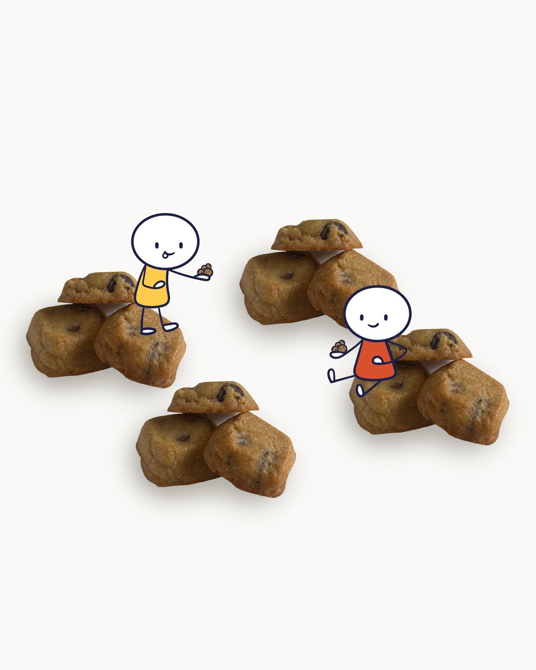 BITE-SIZED COOKIES | Choco Crumbles |  2 cm small bites | 24 pcs/box | 120