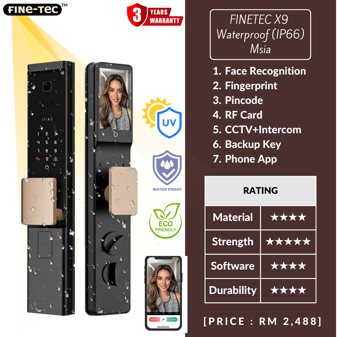 Finetec DR708 Face Unlock + CCTV