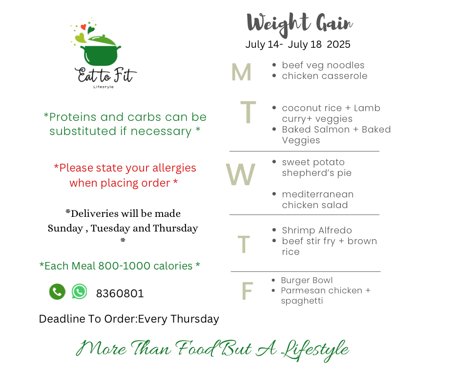 Weight Gain  (5) meals