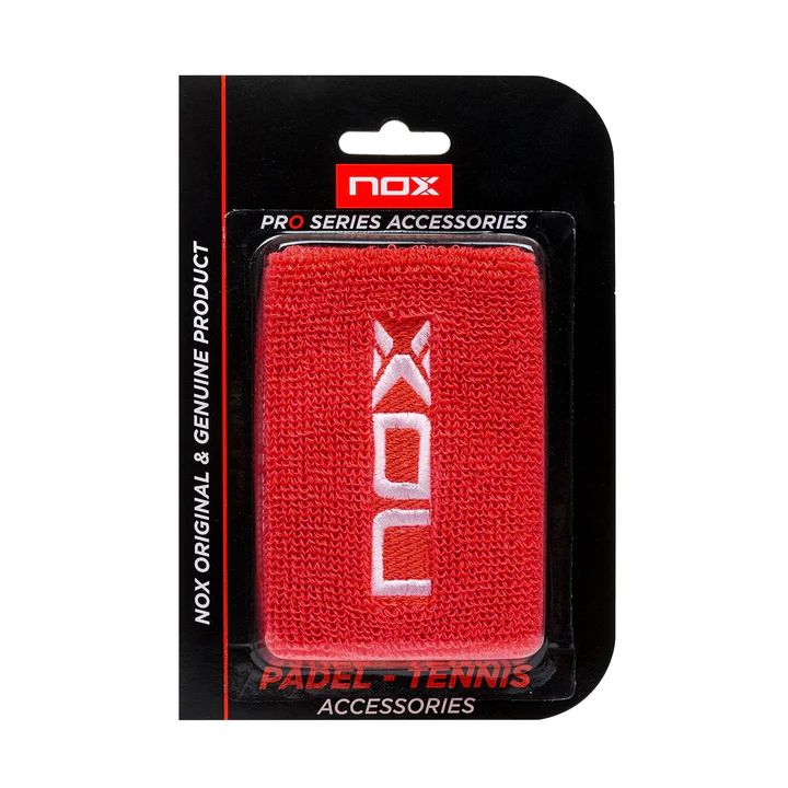 NOX 2 Wristbands Red (White Logo)