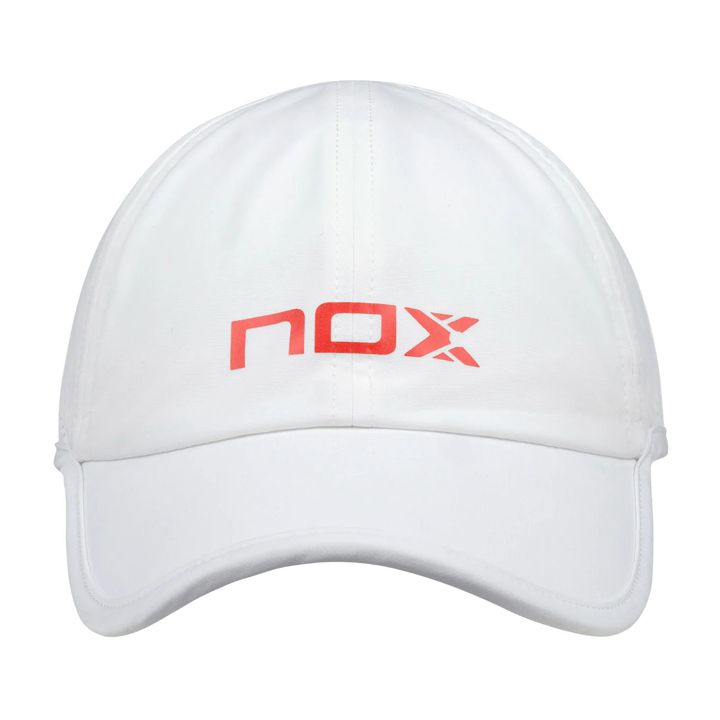 NOX WHITE CAP (Red Logo)