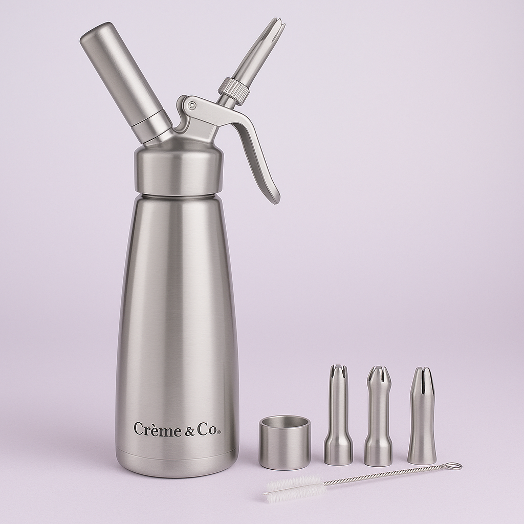 Crème & Co. Whipped Cream Dispenser - Stainless Steel [Brushed]