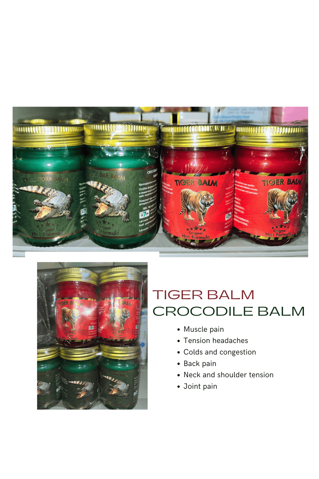 Green Se7en Crocodile Balm Hot Formula Strong Balm (50g)